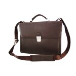 Cartable katana 1 soufflet cuir de vachette grain k 69326 - marron