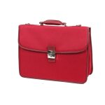 Cartable katana nylon garni cuir de vachette k16042 - rouge