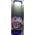 Superbe cartable / roulettes trolley haut de gamme 2 bretelles reglables, monster high mattel 1 compartiment ...