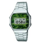 Casio montre argent digital hommes casio collection a168wec - 3ef