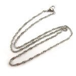 Cha�ne acier  singapour  40 cm 2 mm