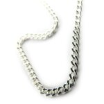 Chaine argent  maille gourmette  55 cm 2. 1 mm