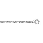 Chane argent maille singapour 2mm 45cm