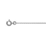 Chane argent rhodi maille forat 1mm 45cm