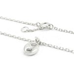 Chane cheville argent  grain de caf