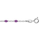 Chane cheville argent rhodi olives rsine violet transparent 23 + 3cm