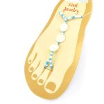 Chaine cheville kilimanjaro blanc turquoise Chaine cheville kilimanjaro blanc turquoise