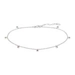 Chaine de cheville lotus silver toiles