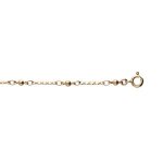 Chane cheville plaqu or plaquettes et boules 23 + 2cm