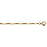 Chaine gourmette 2, 1mm 45cm plaqu or