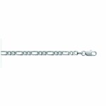 Chaine homme - argent 925 - cheval altern�e 1 + 2 - largeur : 3, 5 mm - longueur : 50 cm