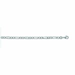 Chaine homme - argent 925 - cheval alterne 1 + 2 - largeur : 2, 5 mm - longueur : 55 cm
