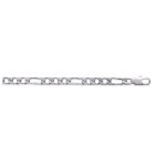 Chaine homme - argent 925 - cheval alterne 1 + 3 - largeur : 4 mm - longueur : 50 cm