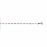 Chaine homme - argent 925 - cheval alterne 1 + 1 - largeur : 2, 2 mm - longueur : 55 cm