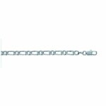 Chaine homme - argent 925 - cheval alterne 1 + 1 - largeur : 3, 5 mm - longueur : 60 cm