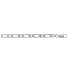 Chaine homme - argent 925 - cheval alterne 1 + 1 - largeur : 4 mm - longueur : 50 cm