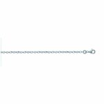 Chaine mixte - argent 925 - chane forat diamante - largeur : 1, 75 mm - longueur : 60 cm