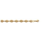 Chaine mixte - plaqu or - chane grain de caf - largeur : 4 mm - longueur : 45 cm