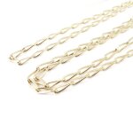 Chaine plaqu� - or  cheval diamant�e  50 mm 2. 5 mm