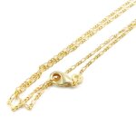 Chaine plaqu� or  figaro  50 cm 1. 4 mm