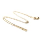 Chaine plaqu or  maille gourmette  45 cm 1. 2 mm
