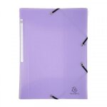Chemise  lastique 3 rabats - a4 - mauve - polypro - chromaline - exacompta