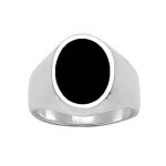 Chevali�re grosse ovale + onyx imitation