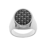 Chevalire acier ovale 13 x 15mm avec carbone