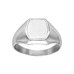 Chevaliere acier plateau grand tonneau