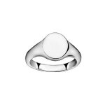 Chevali�re argent rhodi� ovale