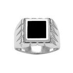 Chevali�re carr� + godrons + onyx imitation