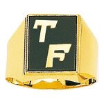 Chevali�re homme - onyx - or 18 carats