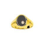 Chevalire homme - or 18 carats - diamant 0, 02 carats