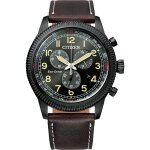 Citizen montre marron chronographe hommes at2465 - 18e