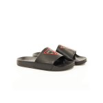 Claquette guess classic logo triangle homme noir - 40
