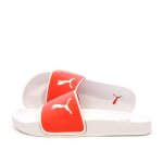 Claquettes rouge / blanc homme puma lead cat 2. 0 - 40 1 / 2