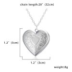 Coeur 3 - comme image - design unique sculpt cadre photo en forme de cur pendentif collier charme ouvert ...