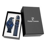Coffret montre pierre lannier essential cadran bleu bracelet cuir bleu Coffret montre pierre lannier essential cadran bleu bracelet cuir bleu