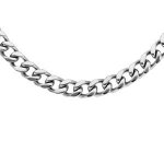 Collier acier maille gourmette 6mm 50cm