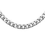 Collier acier maille gourmette 6mm 55cm Collier acier maille gourmette 6mm 55cm