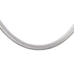 Collier acier maille miroir 4mm en 40 + 3 cm