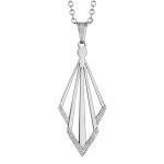 Collier acier pendentif givre 42 + 4cm