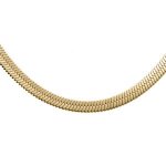 Collier acier pvd dor� maille miroir 4mm en 40 + 3 cm