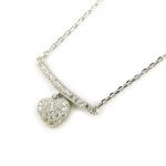 Collier argent  love  blanc