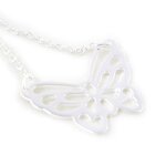 Collier argent  papillon filigrane