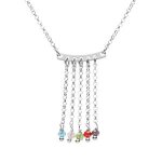 Collier argent rhodié 5 chaînettes avec perles imitation multicouleur 42 + 3cm Collier argent rhodié 5 chaînettes avec perles imitation multicouleur 42 + 3cm