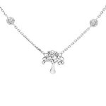 Collier argent rhodié arbre de vie et 4 oxydes blancs sertis 40 + 5cm Collier argent rhodié arbre de vie et 4 oxydes blancs sertis 40 + 5cm