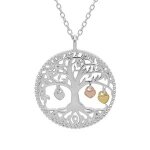 Collier argent rhodié arbre de vie et pampilles 3 coeurs dorés (couple famille) 44cm réglable 42 et 40 ... Collier argent rhodié arbre de vie et pampilles 3 coeurs dorés (couple famille) 44cm réglable 42 et 40 ...