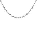 Collier argent rhodi boules 2. 2mm 50cm