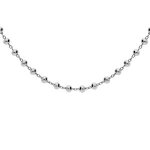 Collier argent rhodi boules 40 + 5cm
